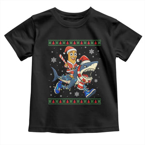 Funny Tung Tung Sahur Riding Tralala Toddler T Shirt Ugly Chritstmas Italian Brainrot Meme TS12 Black Print Your Wear