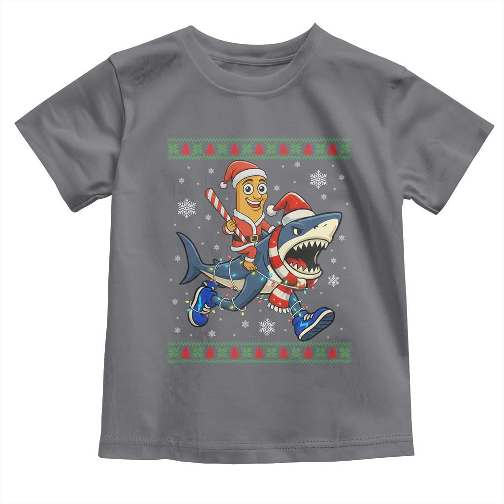 Funny Tung Tung Sahur Riding Tralala Toddler T Shirt Ugly Chritstmas Italian Brainrot Meme TS12 Charcoal Print Your Wear