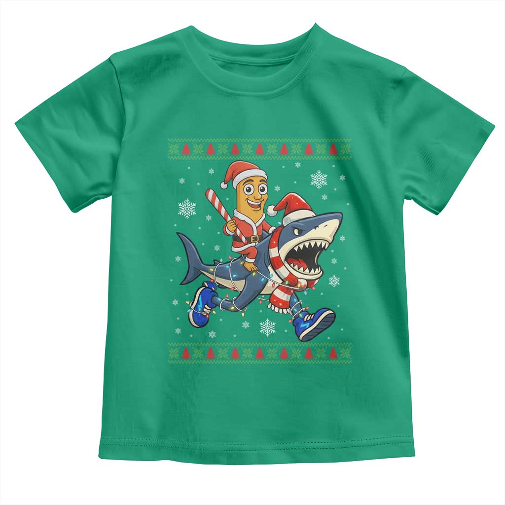 Funny Tung Tung Sahur Riding Tralala Toddler T Shirt Ugly Chritstmas Italian Brainrot Meme TS12 Irish Green Print Your Wear