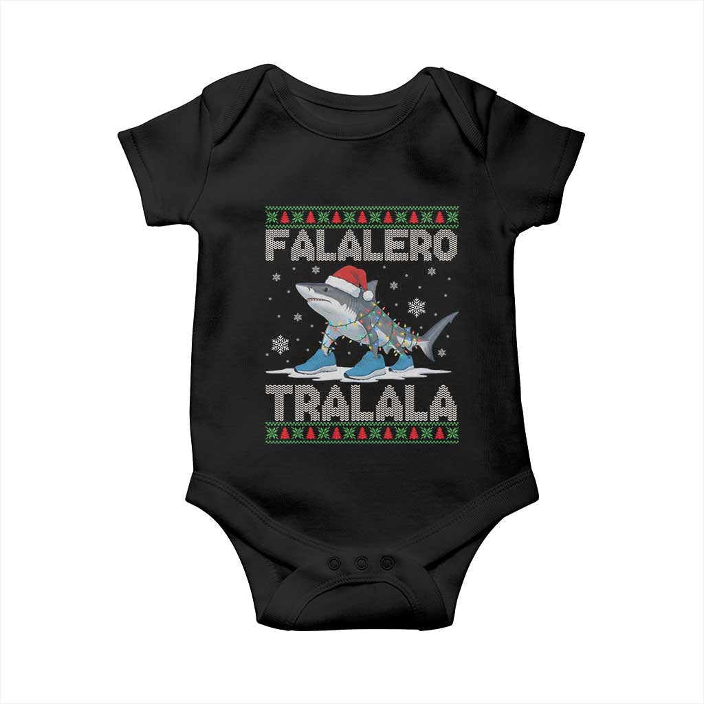 Falalero Tralala Italian Brainrot Meme Christmas Baby Onesie Funny Gen Z Alpha Ugly Xmas Gift TS12 Black Print Your Wear