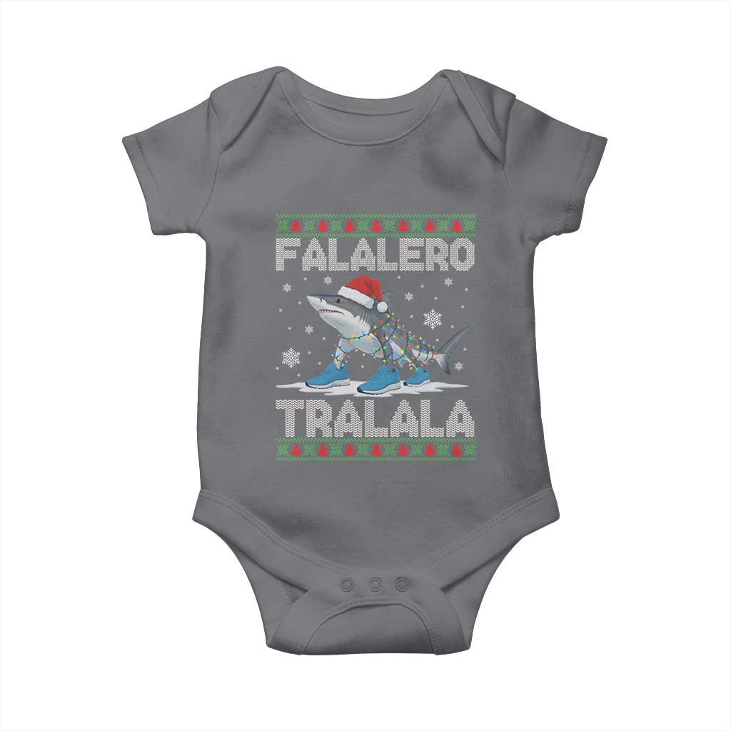 Falalero Tralala Italian Brainrot Meme Christmas Baby Onesie Funny Gen Z Alpha Ugly Xmas Gift TS12 Charcoal Print Your Wear