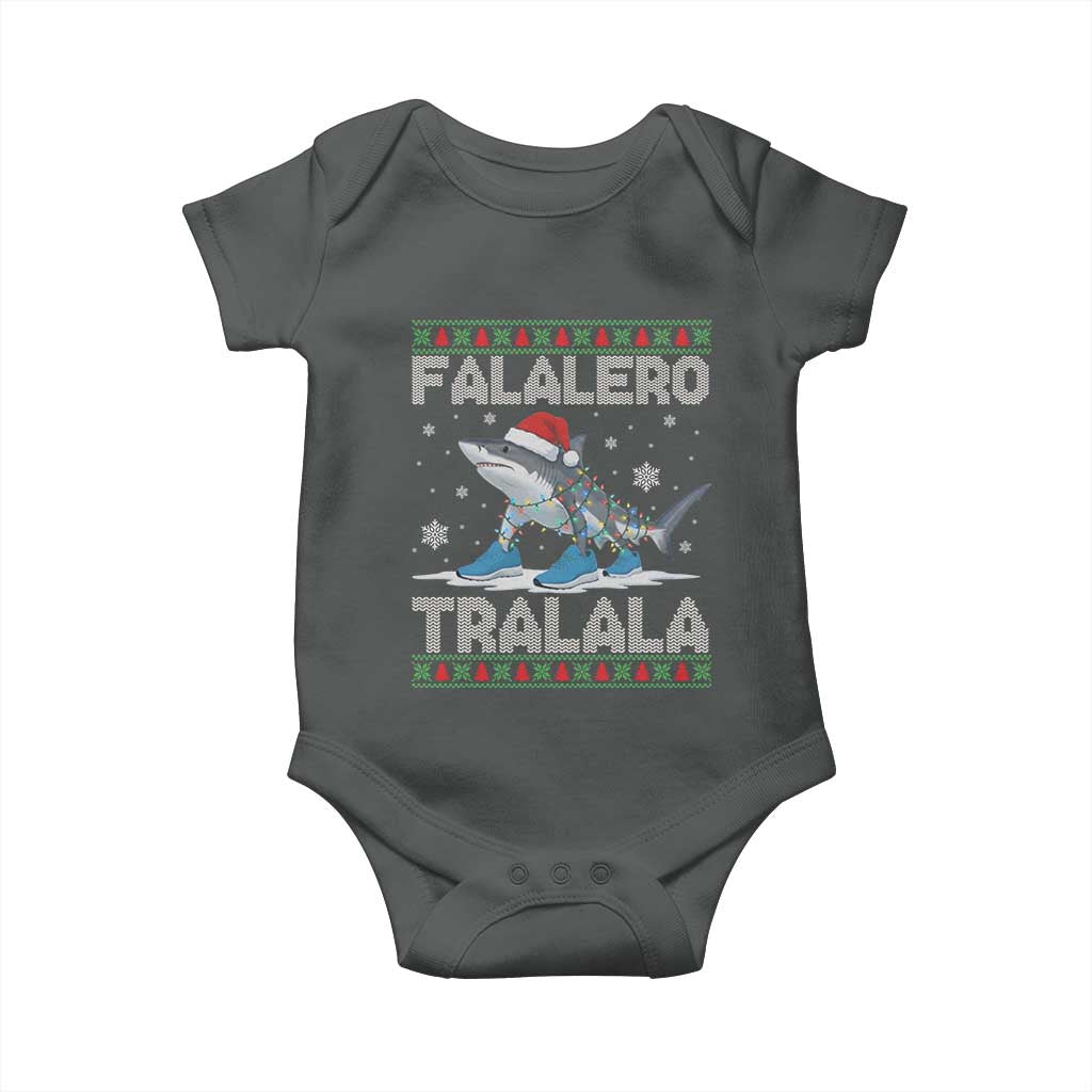 Falalero Tralala Italian Brainrot Meme Christmas Baby Onesie Funny Gen Z Alpha Ugly Xmas Gift TS12 Dark Heather Print Your Wear