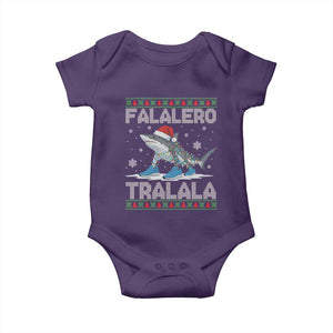 Falalero Tralala Italian Brainrot Meme Christmas Baby Onesie Funny Gen Z Alpha Ugly Xmas Gift TS12 Purple Print Your Wear