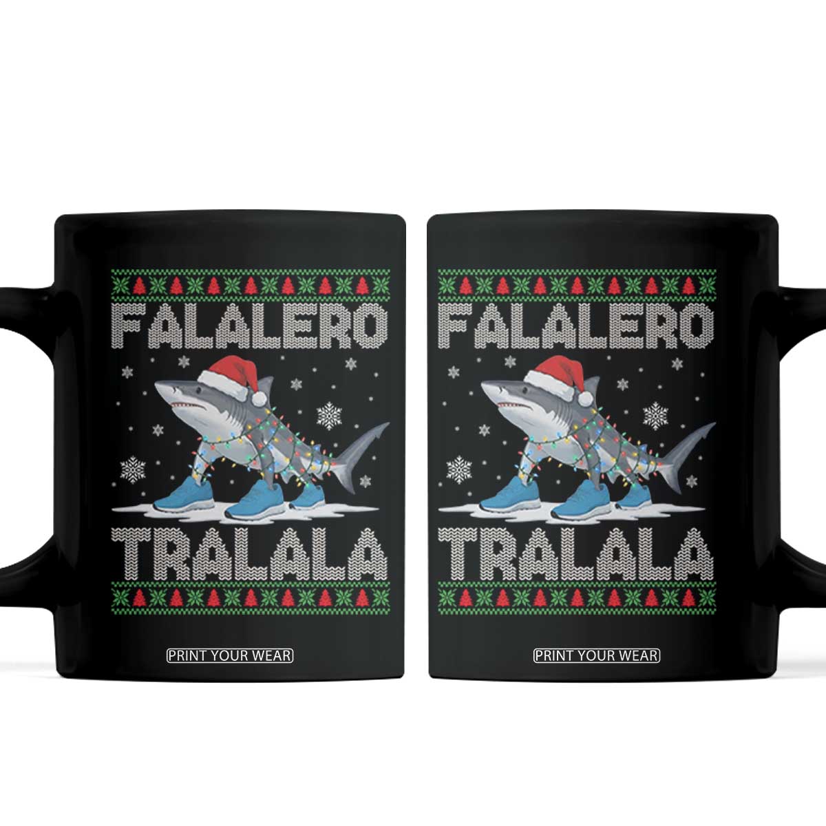 Falalero Tralala Italian Brainrot Meme Christmas Coffee Mug Funny Gen Z Alpha Ugly Xmas Gift TS12 Black Print Your Wear
