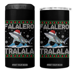 Falalero Tralala Italian Brainrot Meme Christmas 4 in 1 Can Cooler Tumbler Funny Gen Z Alpha Ugly Xmas Gift TS12 One Size: 16 oz Black Print Your Wear