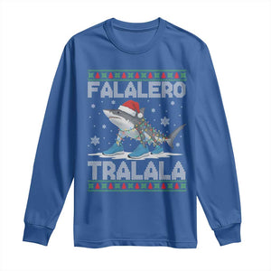 Falalero Tralala Italian Brainrot Meme Christmas Long Sleeve Shirt Funny Gen Z Alpha Ugly Xmas Gift TS12 Royal Blue Print Your Wear