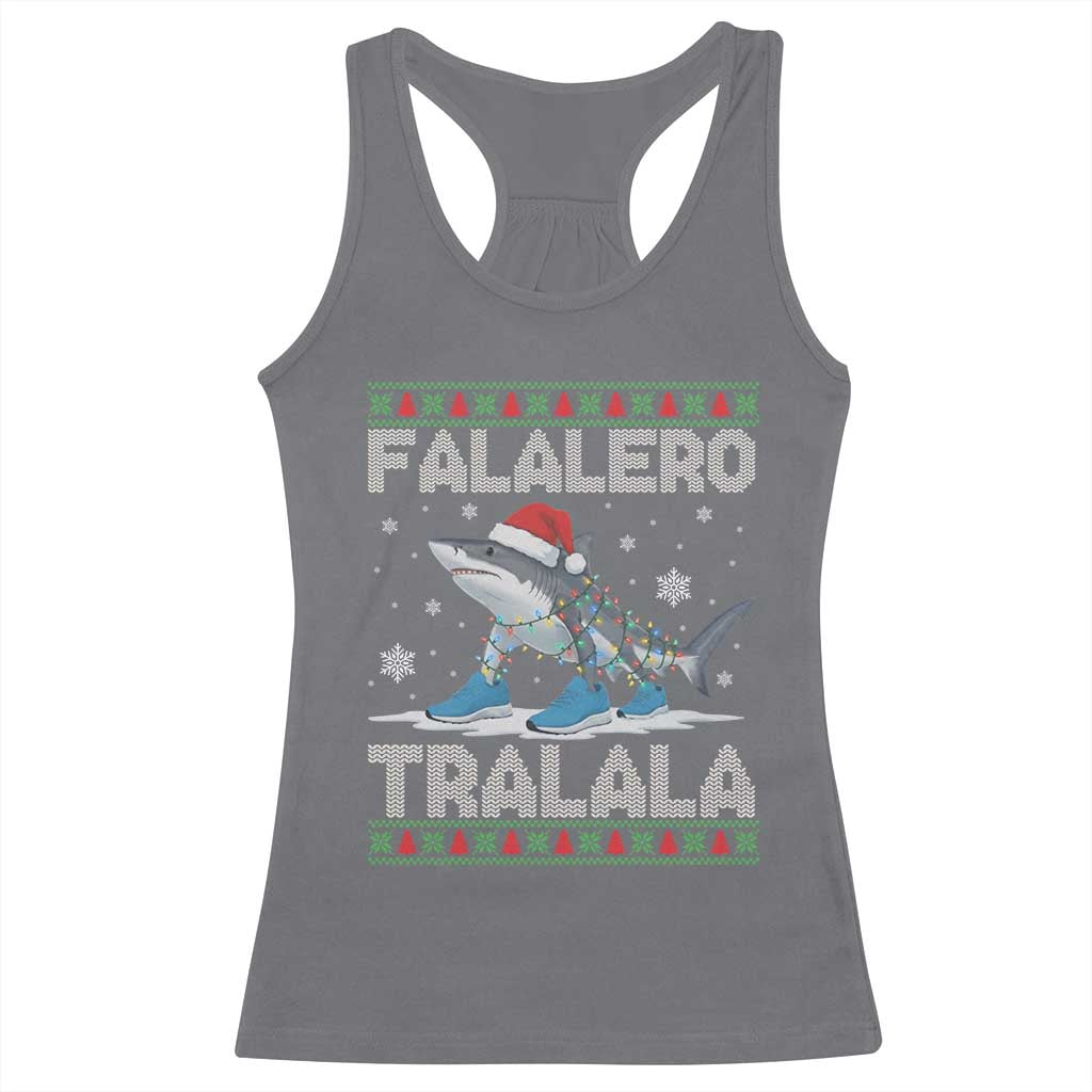 Falalero Tralala Italian Brainrot Meme Christmas Racerback Tank Top Funny Gen Z Alpha Ugly Xmas Gift TS12 Charcoal Print Your Wear
