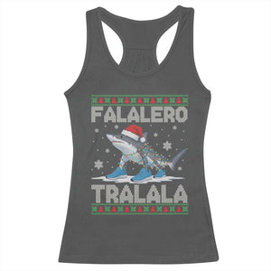Falalero Tralala Italian Brainrot Meme Christmas Racerback Tank Top Funny Gen Z Alpha Ugly Xmas Gift TS12 Dark Heather Print Your Wear