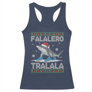 Falalero Tralala Italian Brainrot Meme Christmas Racerback Tank Top Funny Gen Z Alpha Ugly Xmas Gift TS12 Navy Print Your Wear