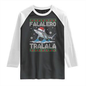Falalero Tralala Italian Brainrot Meme Christmas Raglan Shirt Funny Gen Z Alpha Ugly Xmas Gift TS12 Black White Print Your Wear
