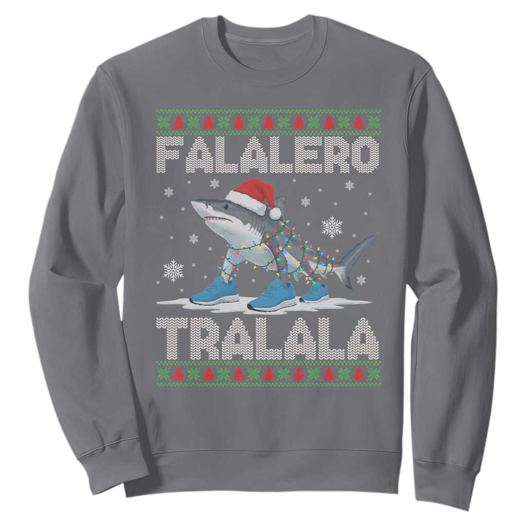 Falalero Tralala Italian Brainrot Meme Christmas Sweatshirt Funny Gen Z Alpha Ugly Xmas Gift TS12 Charcoal Print Your Wear