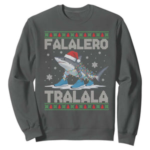 Falalero Tralala Italian Brainrot Meme Christmas Sweatshirt Funny Gen Z Alpha Ugly Xmas Gift TS12 Dark Heather Print Your Wear