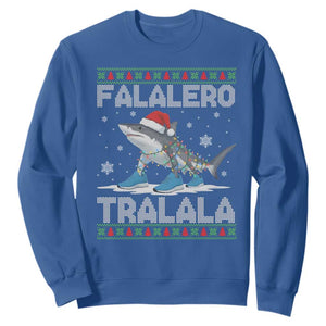 Falalero Tralala Italian Brainrot Meme Christmas Sweatshirt Funny Gen Z Alpha Ugly Xmas Gift TS12 Royal Blue Print Your Wear