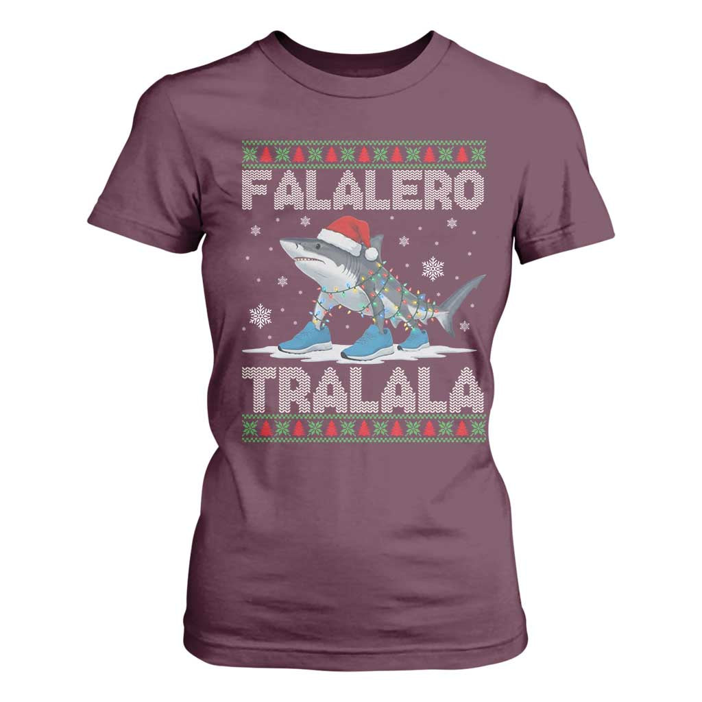 Falalero Tralala Italian Brainrot Meme Christmas T Shirt For Women Funny Gen Z Alpha Ugly Xmas Gift TS12 Maroon Print Your Wear