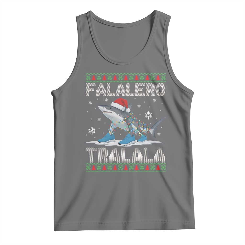 Falalero Tralala Italian Brainrot Meme Christmas Tank Top Funny Gen Z Alpha Ugly Xmas Gift TS12 Black Heather Print Your Wear