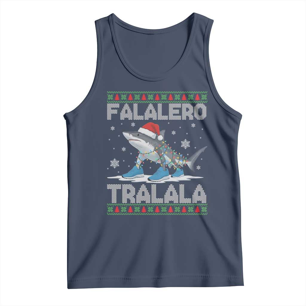 Falalero Tralala Italian Brainrot Meme Christmas Tank Top Funny Gen Z Alpha Ugly Xmas Gift TS12 Navy Print Your Wear