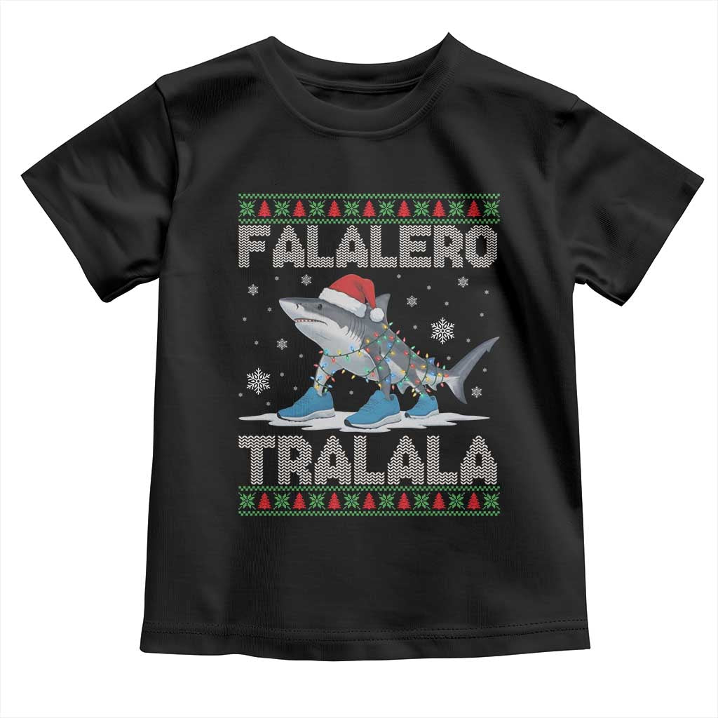 Falalero Tralala Italian Brainrot Meme Christmas Toddler T Shirt Funny Gen Z Alpha Ugly Xmas Gift TS12 Black Print Your Wear
