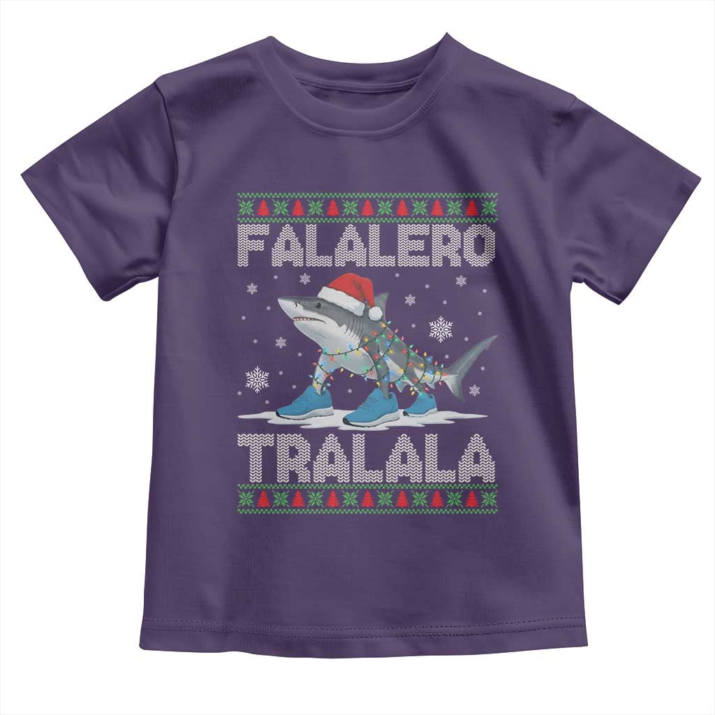 Falalero Tralala Italian Brainrot Meme Christmas Toddler T Shirt Funny Gen Z Alpha Ugly Xmas Gift TS12 Purple Print Your Wear