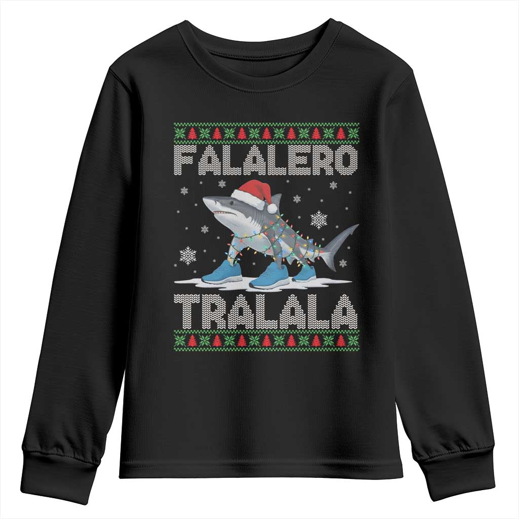Falalero Tralala Italian Brainrot Meme Christmas Youth Sweatshirt Funny Gen Z Alpha Ugly Xmas Gift TS12 Black Print Your Wear