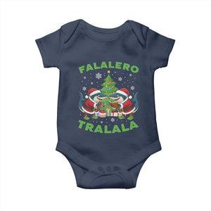 Falalero Tralala Baby Onesie Funny Italian Brainrot Meme Christmas Gift TS12 Navy Print Your Wear