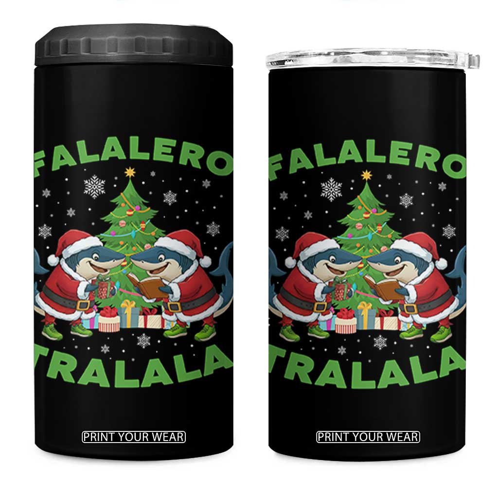 Falalero Tralala 4 in 1 Can Cooler Tumbler Funny Italian Brainrot Meme Christmas Gift TS12 One Size: 16 oz Black Print Your Wear