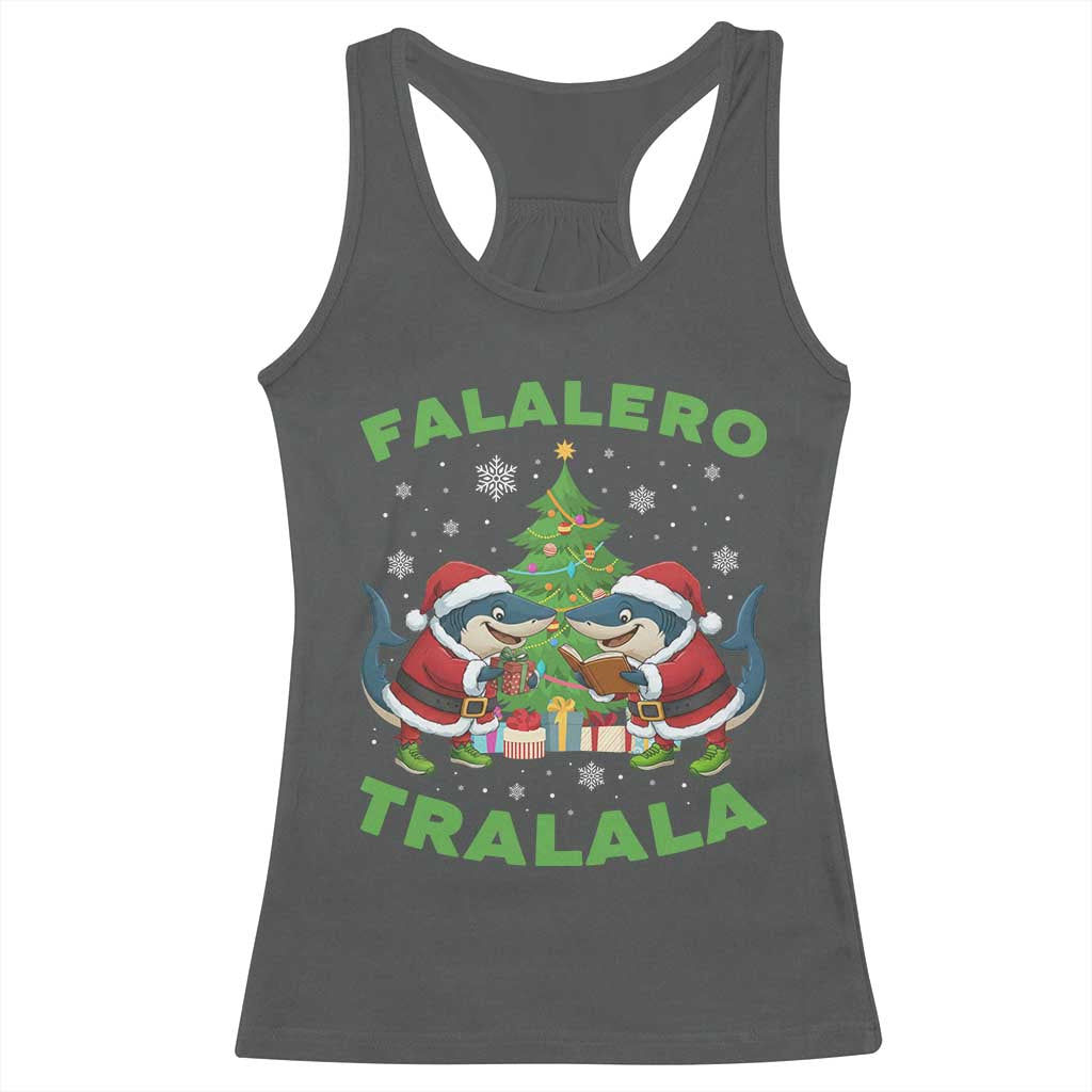 Falalero Tralala Racerback Tank Top Funny Italian Brainrot Meme Christmas Gift TS12 Dark Heather Print Your Wear