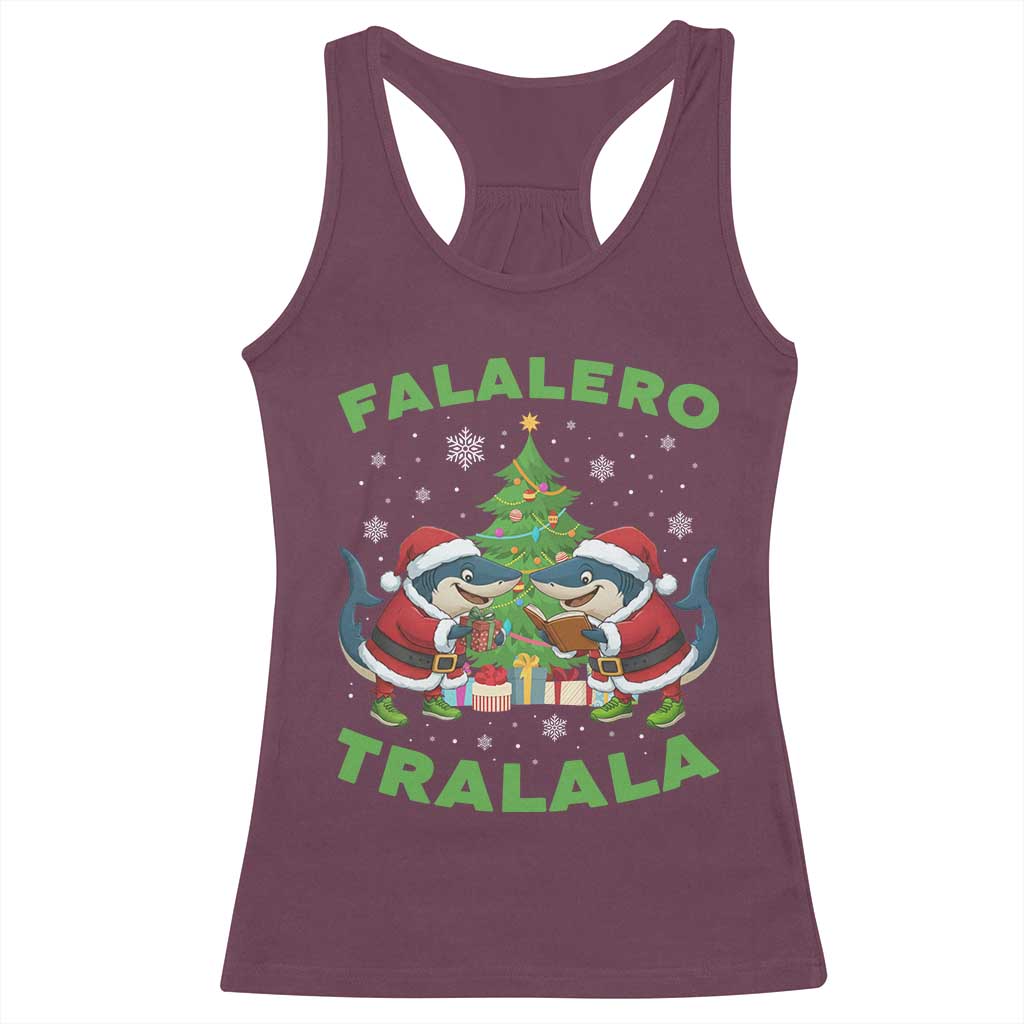 Falalero Tralala Racerback Tank Top Funny Italian Brainrot Meme Christmas Gift TS12 Maroon Print Your Wear