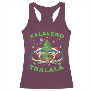 Falalero Tralala Racerback Tank Top Funny Italian Brainrot Meme Christmas Gift TS12 Maroon Print Your Wear