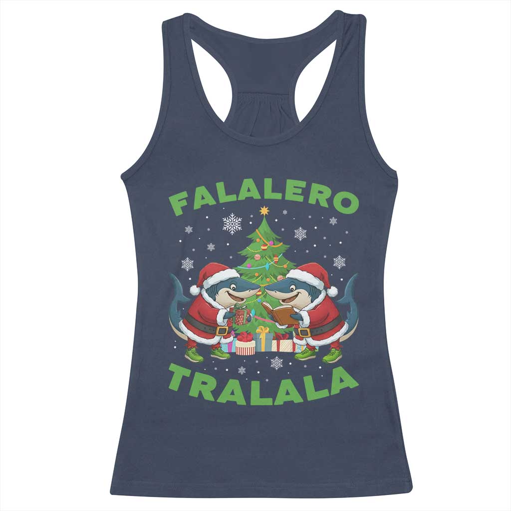 Falalero Tralala Racerback Tank Top Funny Italian Brainrot Meme Christmas Gift TS12 Navy Print Your Wear