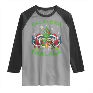 Falalero Tralala Raglan Shirt Funny Italian Brainrot Meme Christmas Gift TS12 Sport Gray Black Print Your Wear