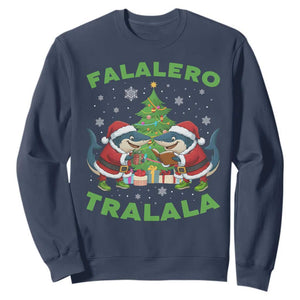 Falalero Tralala Sweatshirt Funny Italian Brainrot Meme Christmas Gift TS12 Navy Print Your Wear