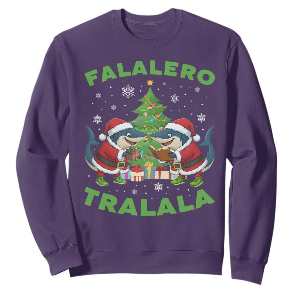 Falalero Tralala Sweatshirt Funny Italian Brainrot Meme Christmas Gift TS12 Purple Print Your Wear