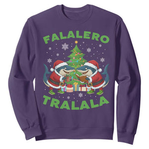 Falalero Tralala Sweatshirt Funny Italian Brainrot Meme Christmas Gift TS12 Purple Print Your Wear