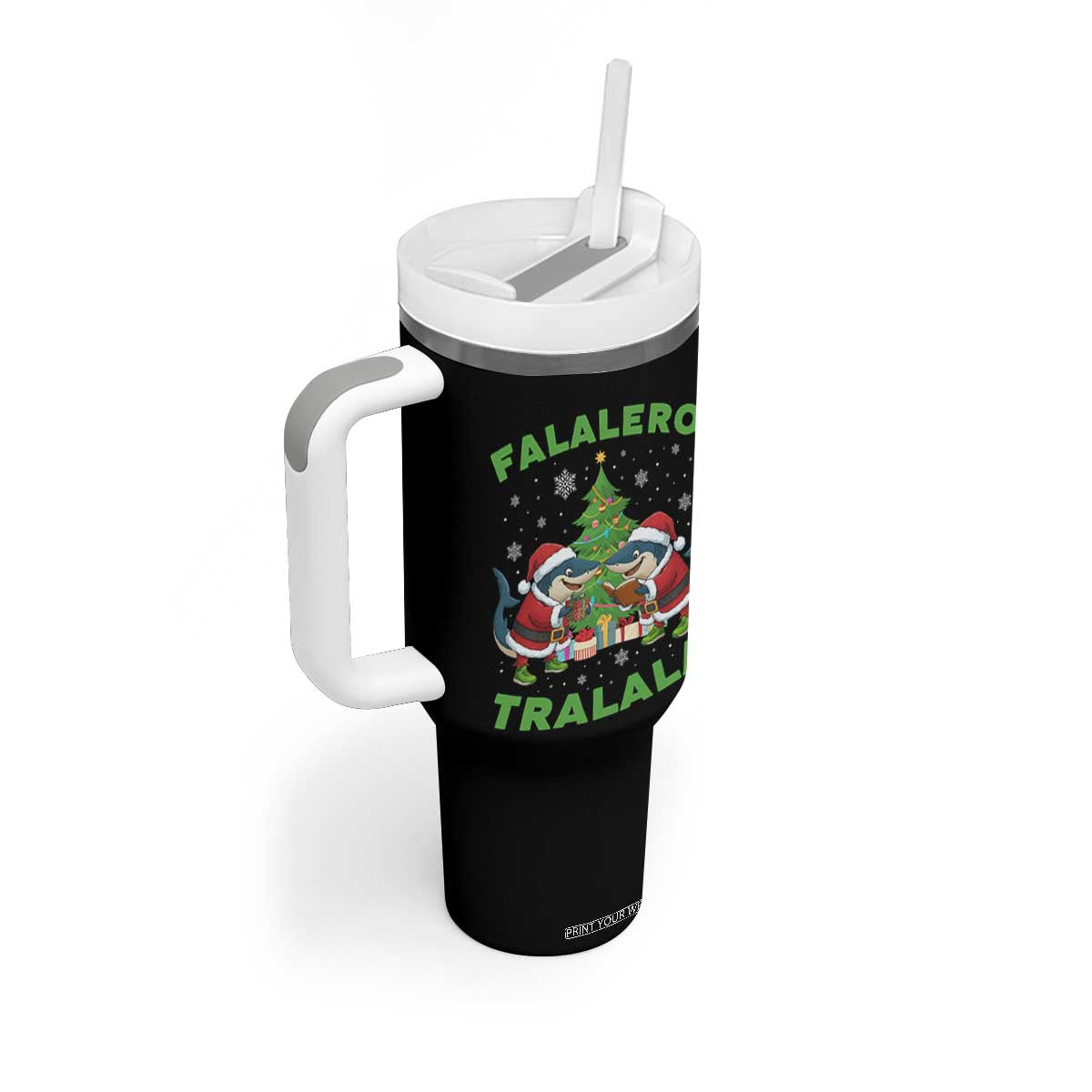 Falalero Tralala Tumbler With Handle Funny Italian Brainrot Meme Christmas Gift TS12 Print Your Wear