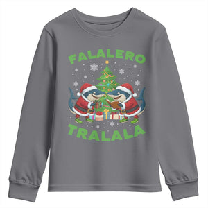 Falalero Tralala Youth Sweatshirt Funny Italian Brainrot Meme Christmas Gift TS12 Charcoal Print Your Wear