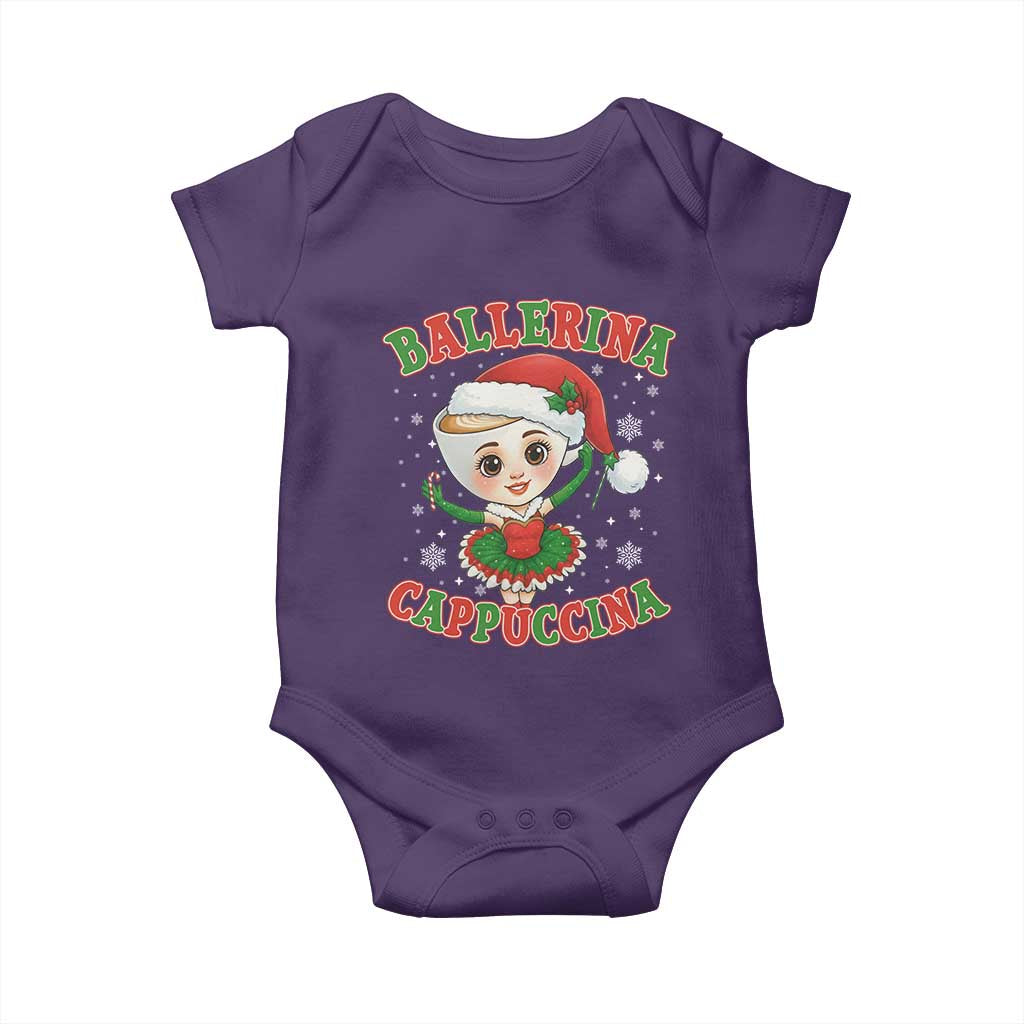 Ballerina Cappuccina Baby Onesie Funny Italian Brainrot Meme Christmas Gift TS12 Purple Print Your Wear