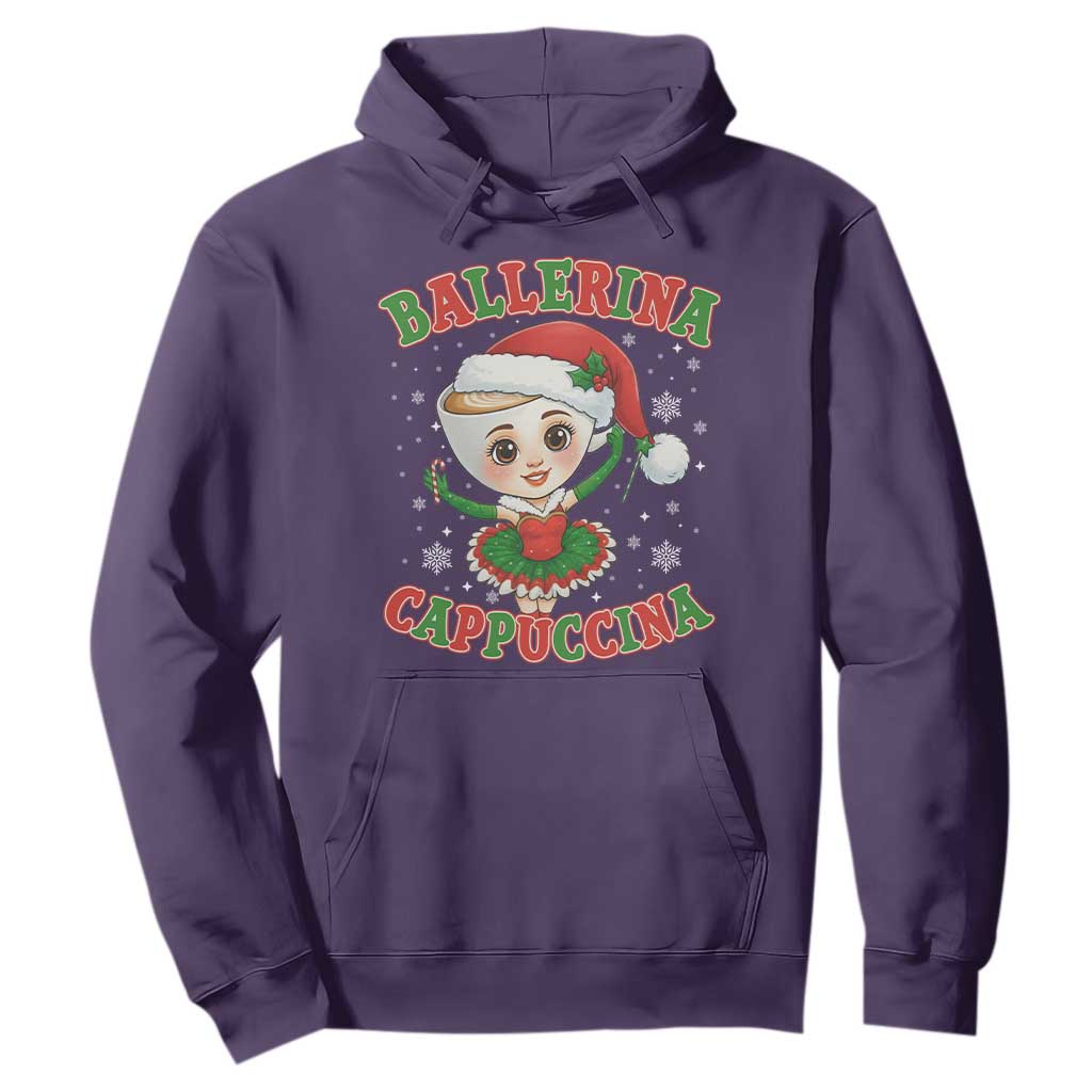 Ballerina Cappuccina Hoodie Funny Italian Brainrot Meme Christmas Gift TS12 Purple Print Your Wear