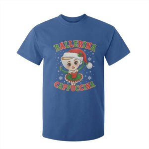 Ballerina Cappuccina T Shirt For Kid Funny Italian Brainrot Meme Christmas Gift TS12 Royal Blue Print Your Wear