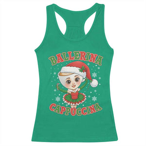 Ballerina Cappuccina Racerback Tank Top Funny Italian Brainrot Meme Christmas Gift TS12 Irish Green Print Your Wear