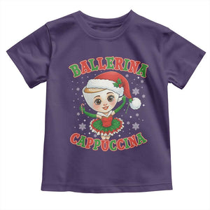 Ballerina Cappuccina Toddler T Shirt Funny Italian Brainrot Meme Christmas Gift TS12 Purple Print Your Wear