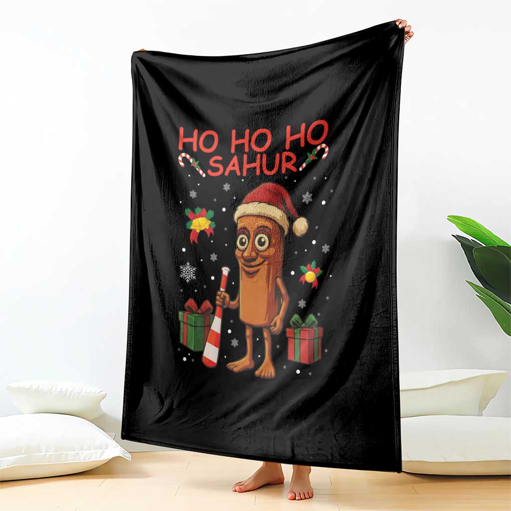 Ho Ho Ho Sahur Italian Brainrot Meme Throw Blanket Funny Gen Z Alpha Christmas Gift TS12 Print Your Wear