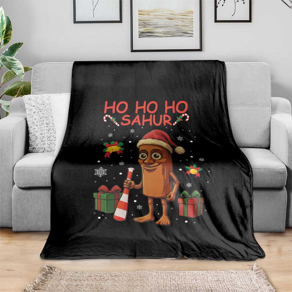 Ho Ho Ho Sahur Italian Brainrot Meme Throw Blanket Funny Gen Z Alpha Christmas Gift TS12 Print Your Wear