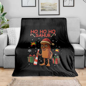 Ho Ho Ho Sahur Italian Brainrot Meme Throw Blanket Funny Gen Z Alpha Christmas Gift TS12 Print Your Wear