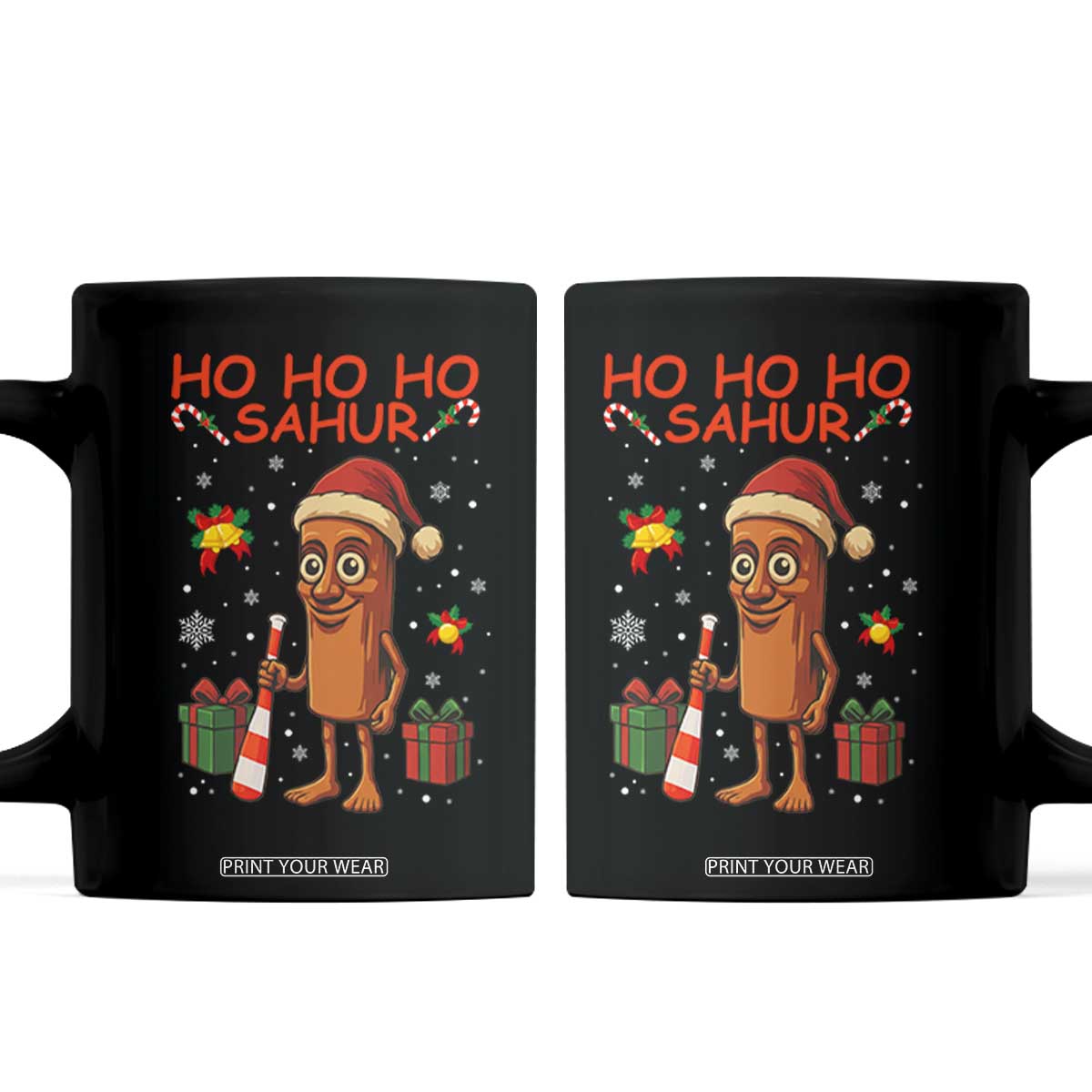 Ho Ho Ho Sahur Italian Brainrot Meme Coffee Mug Funny Gen Z Alpha Christmas Gift TS12 Black Print Your Wear