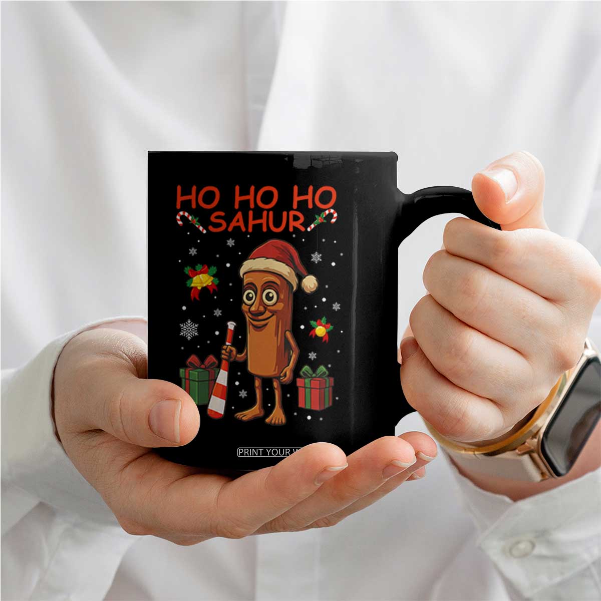 Ho Ho Ho Sahur Italian Brainrot Meme Coffee Mug Funny Gen Z Alpha Christmas Gift TS12 Print Your Wear