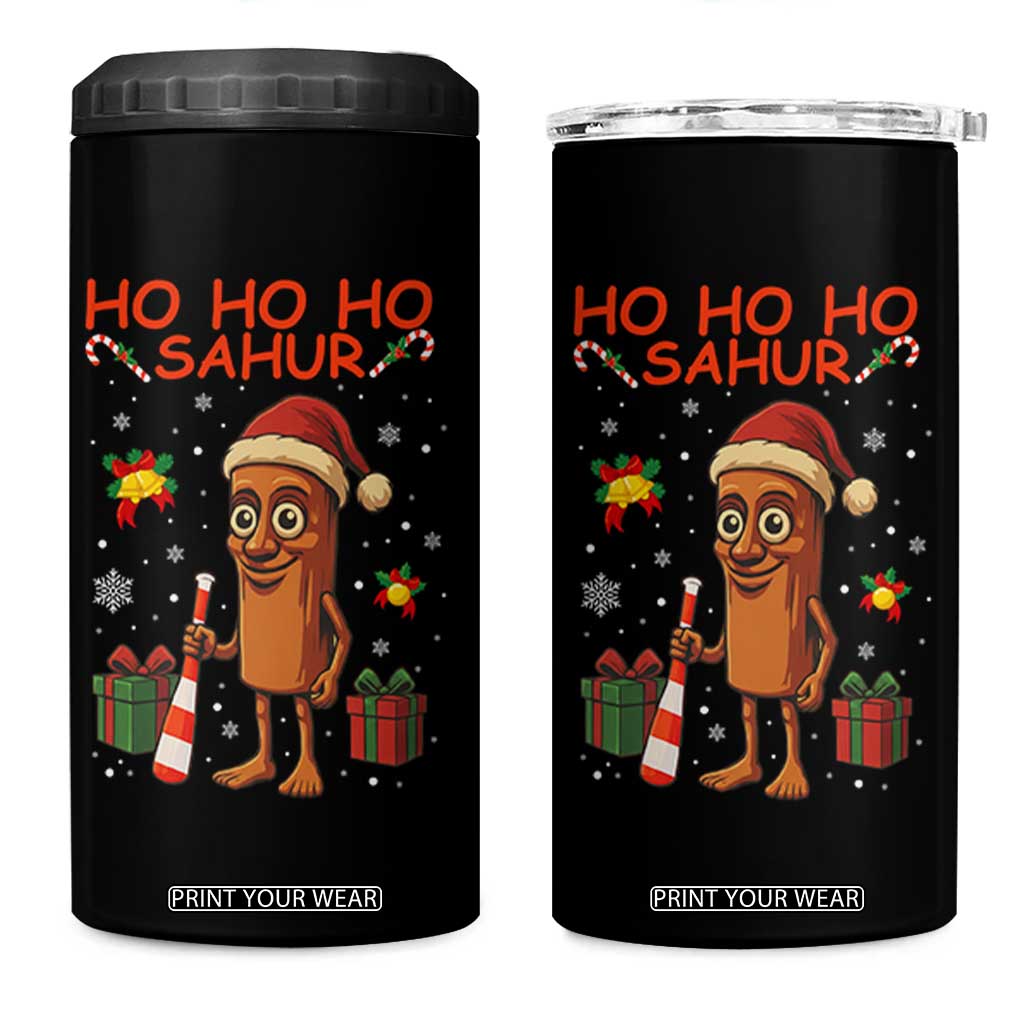 Ho Ho Ho Sahur Italian Brainrot Meme 4 in 1 Can Cooler Tumbler Funny Gen Z Alpha Christmas Gift TS12 One Size: 16 oz Black Print Your Wear