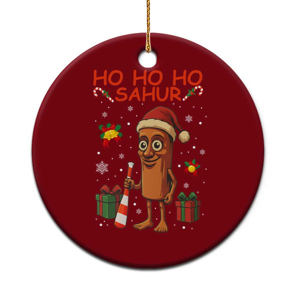 Ho Ho Ho Sahur Italian Brainrot Meme Ceramic Ornament Funny Gen Z Alpha Christmas Gift TS12 1pc Red Print Your Wear