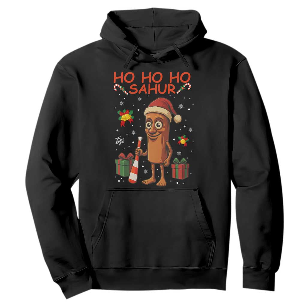 Ho Ho Ho Sahur Italian Brainrot Meme Hoodie Funny Gen Z Alpha Christmas Gift TS12 Black Print Your Wear