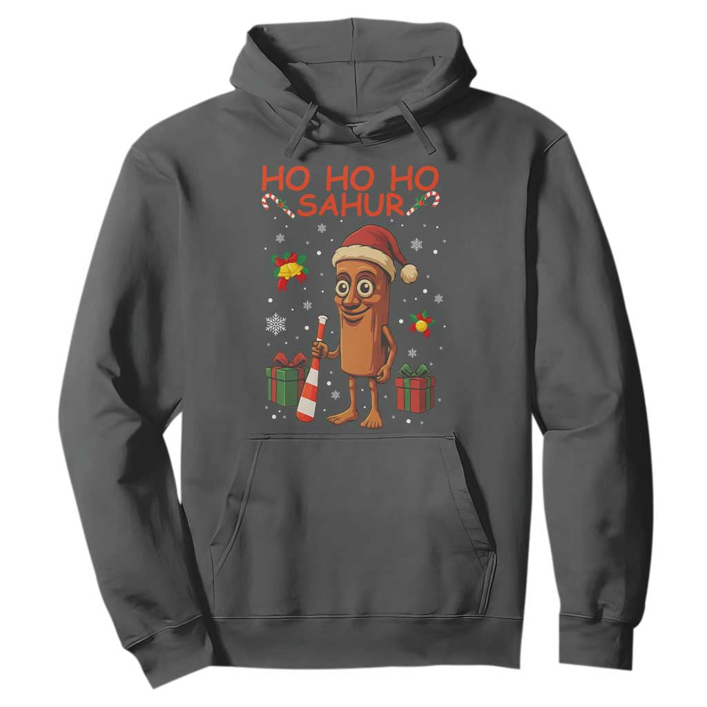 Ho Ho Ho Sahur Italian Brainrot Meme Hoodie Funny Gen Z Alpha Christmas Gift TS12 Dark Heather Print Your Wear