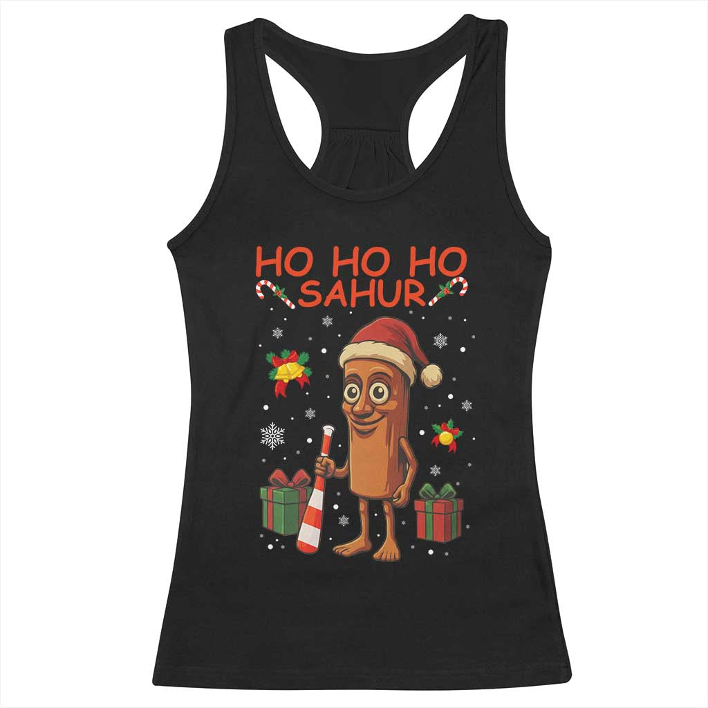 Ho Ho Ho Sahur Italian Brainrot Meme Racerback Tank Top Funny Gen Z Alpha Christmas Gift TS12 Black Print Your Wear